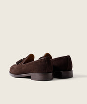 ZAPATO HOMBRE BORLAS TASSEL SERRAJE MARRON SUELA DE CUERO