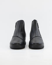 BOTINES DE MUJER CON CUÑA BAJA Y CREMALLERA COLOR NEGRO VALERIAS 2801
