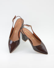 ZAPATO SALON DESTALONADO TACON CUADRADO COLOR MARRON DANIELA V. 2315CD MORO