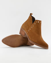 BOTIN MUJER COWBOY SERRAJE CUERO CON TACHAS KAOLA 3500