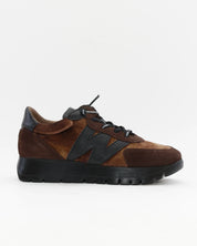 ZAPATO DE CORTE DEPORTIVO WONDERS A-24111 CONBINADO MARRON NEGRO