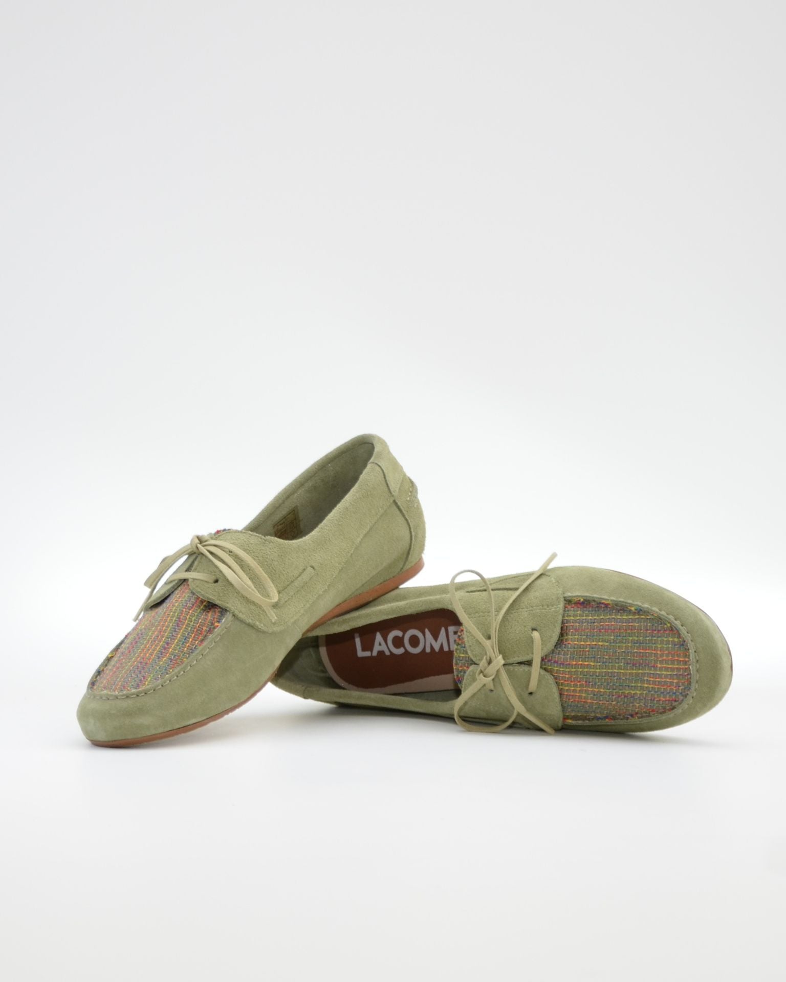 MOCASIN NAUTICO MUJER SERRAJE VERDE LACOMBA GARDENIA