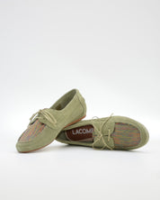 MOCASIN NAUTICO MUJER SERRAJE VERDE LACOMBA GARDENIA