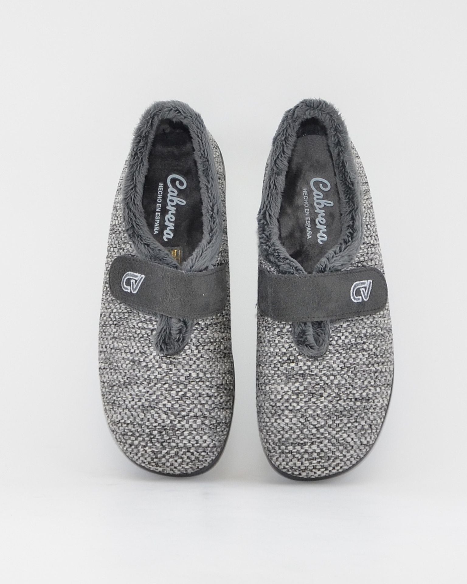 ZAPATILLAS DE CASA MUJER ANCHO ESPECIAL CABRERA 5454 FLORELLA GRIS