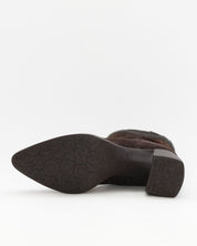 BOTIN TACON MUJER SERRAJE MARRON CHOCOLATE CON PELO WONDERS L-1605 TESTA