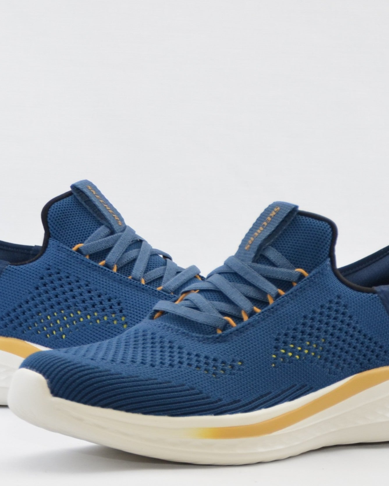 SNEAKERS HOMBRE SKECHERS AZUL 21810 BLU ELASTICOS SLIP-INS