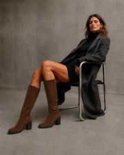 BOTA ALTA MUJER SERRAJE MARRON PITILLOS 30542