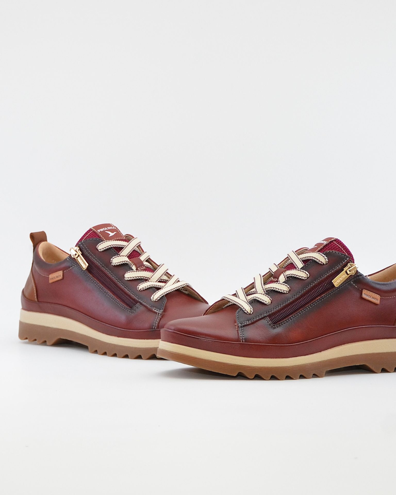 ZAPATO DE CORTE DEPORTIVO MUJER CORDON Y CREMALLERA PIKOLINOS  ARCILLA W3W-6979 VIGO