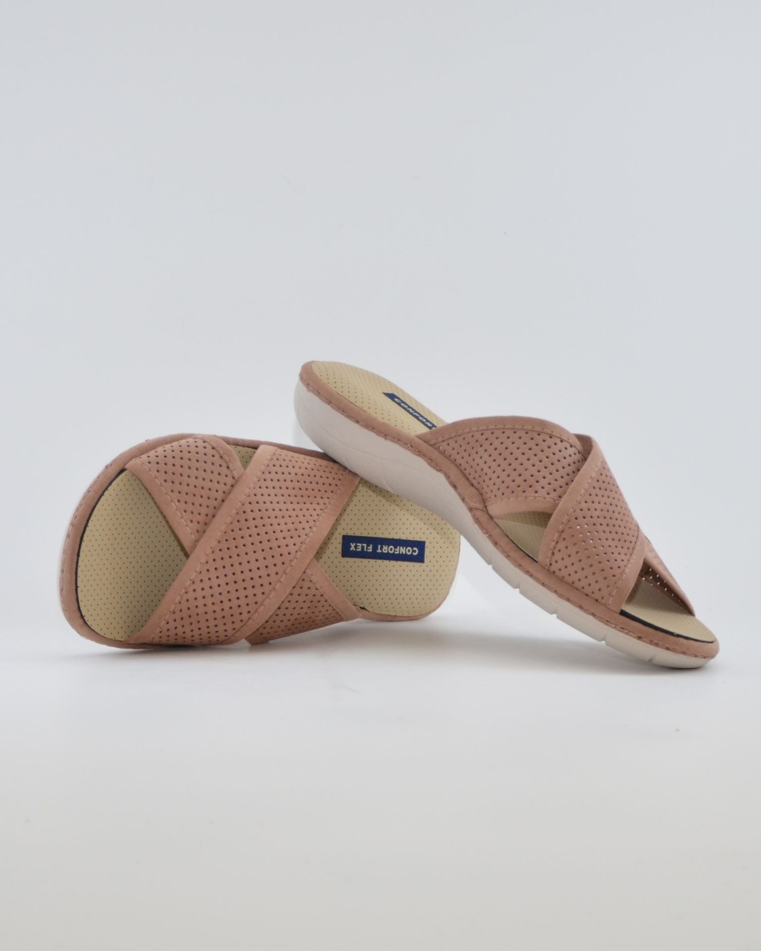 ZAPATILLA CASA HOMBRE CON PLANTILLA EXTRAIBLE CRUZADA COLOR BEIGE  J.ORTEGA 5021