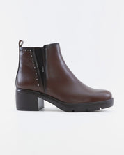 BOTIN MARRON MUJER TACON ANCHO FLUCHOS FUGAZ F2109
