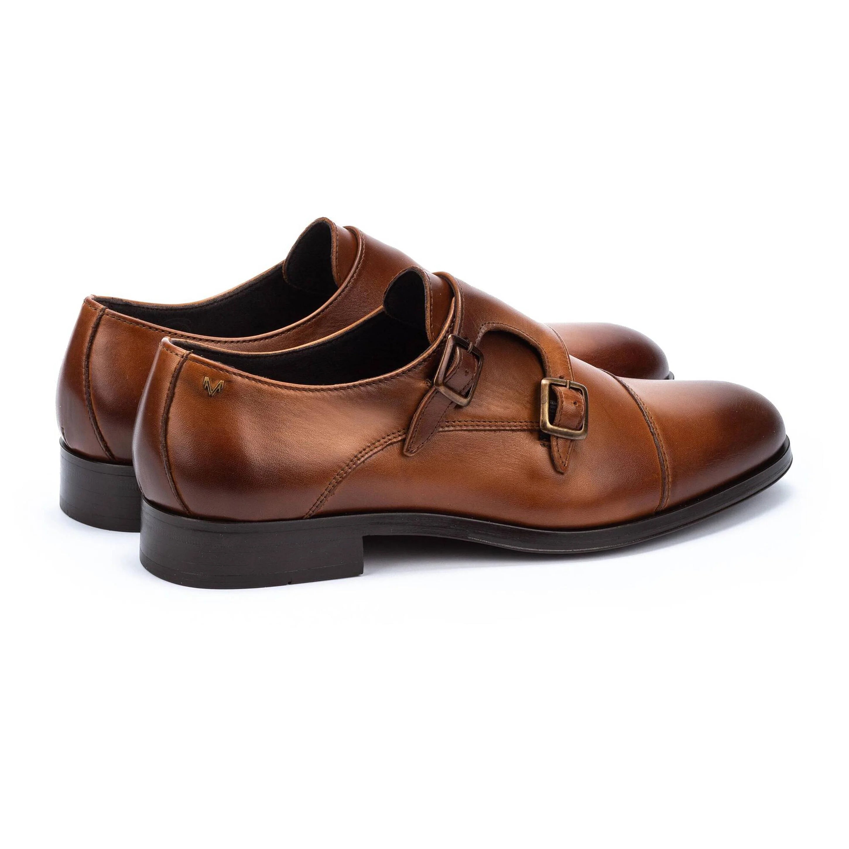 ZAPATOS HOMBRE DOS HEBILLAS ESTILO MONK COLOR CUERO EMPIRE 1492-2632Z