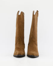 BOTA COWBOY MUJER SERRAJE CAMEL CON CREMALLERA CARMELA 164381