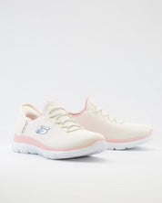 SNEAKERS MUJER SKECHERS 150123 NTPK BLANCO ROSA SLIP-INS
