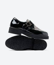 ZAPATO MUJER HEBILLA CHAROL VERDE ANIMAL PRINT LACOMBA CROSSANDRA