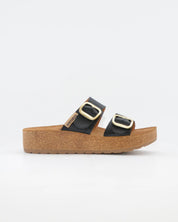 SANDALIA BIO PLATAFORMA PIEL COLOR NEGRO HAPPY MONK GOMERA 006