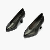 ZAPATO SALON NEGRO CORTE PICO 10854