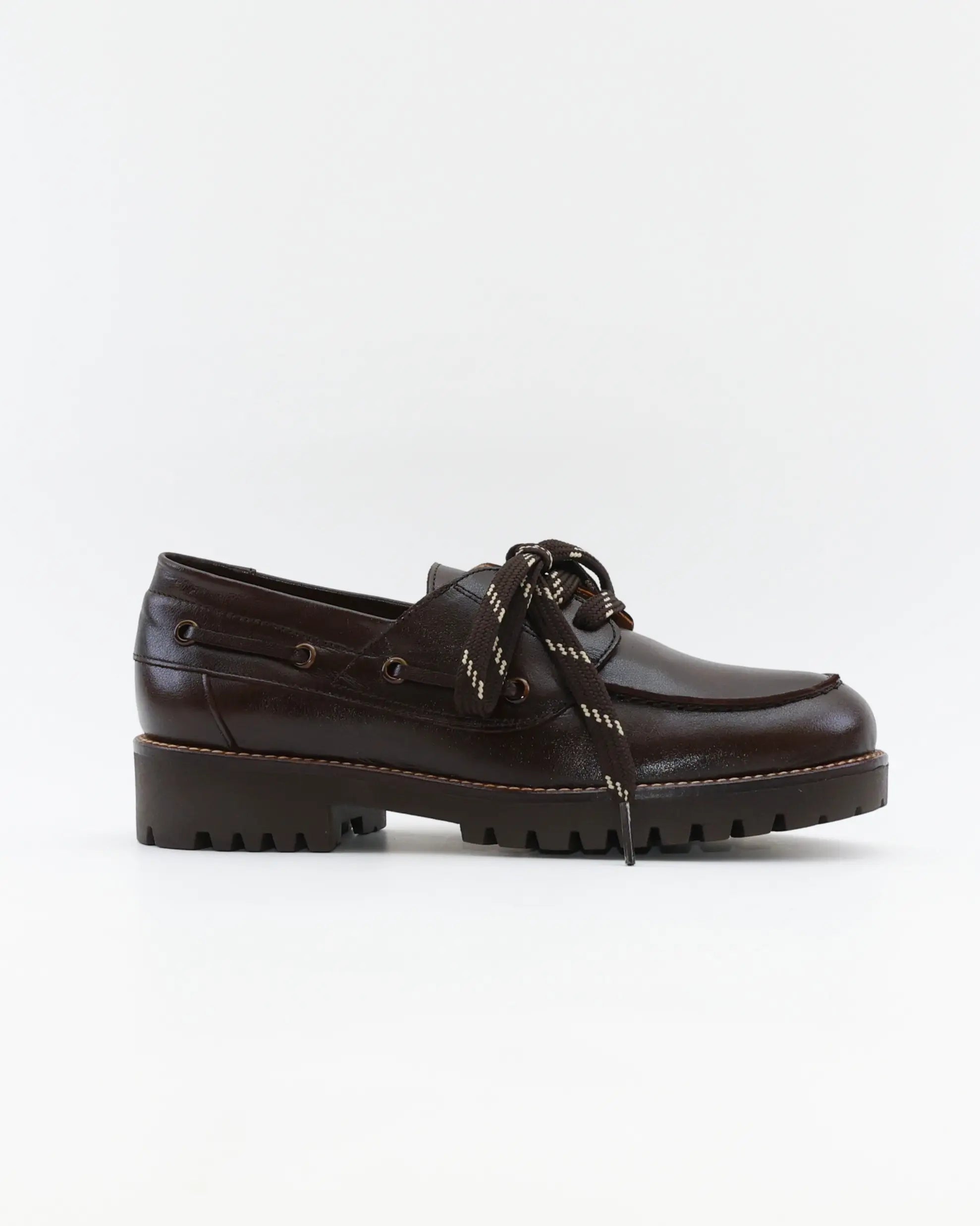 NAUTICO MUJER PIEL MARRON LACOMBA MINT