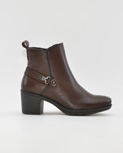 BOTIN MUJER MARRÓN TACON ANCHO FLUCHOS NYDIA F1798