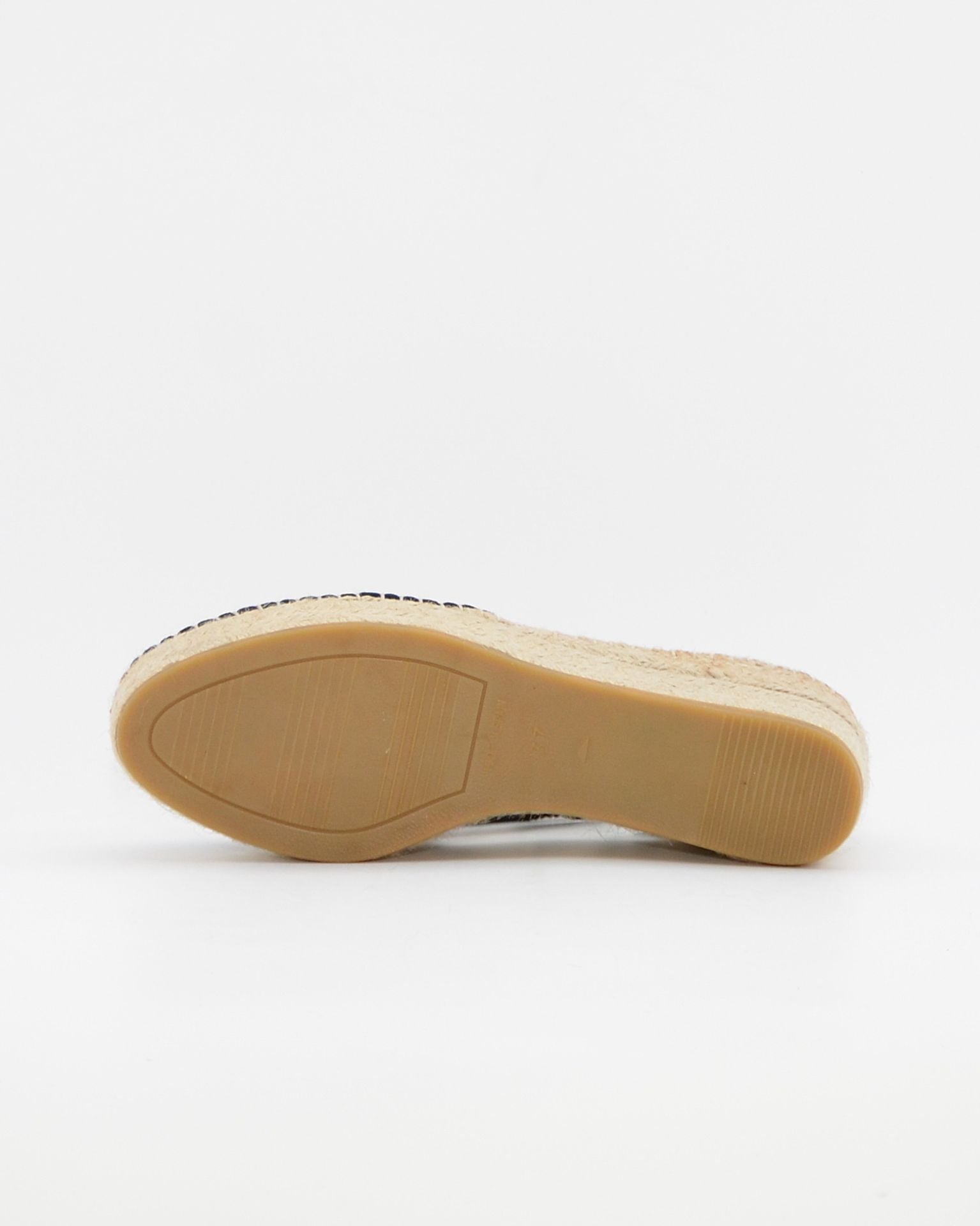 ALPARGATAS DE CUÑA CUERDA NEGRO TAUPE MACARENA JAVA 36