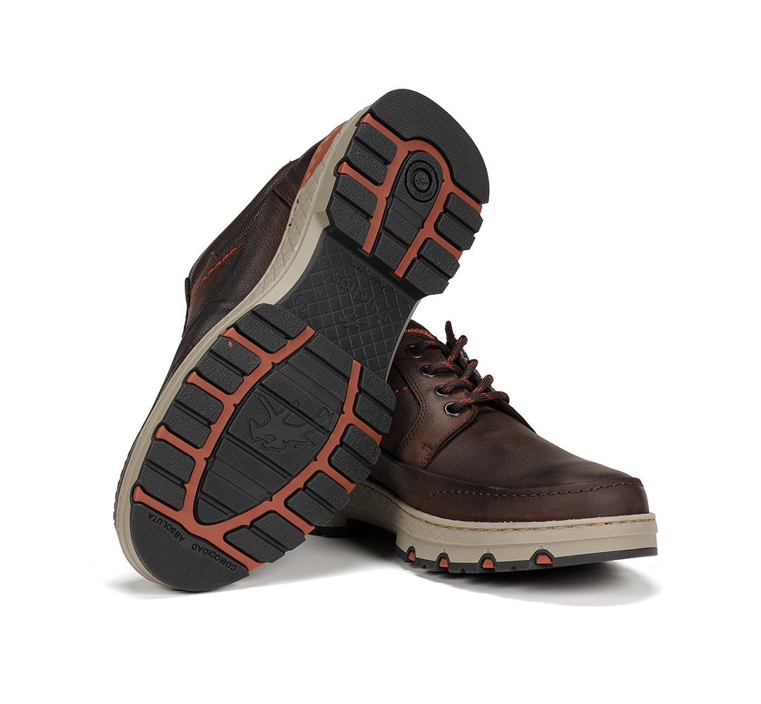 ZAPATO CASUAL CORDON ENGRASADO MARRON F1843 SIGURD CASTAÑO