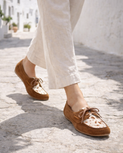 MOCASIN NAUTICO MUJER SERRAJE CUERO PONY LACOMBA NARCISUS