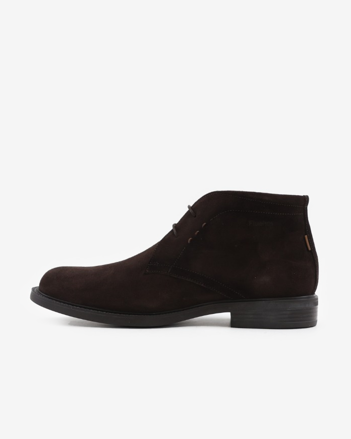 BOTINES CORDON HOMBRE FLUCHOS SERRAJE MARRON F2498 NANTES AFELPADO CAFÉ