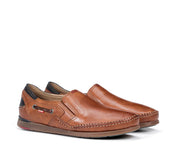ZAPATO MOCASION FLUCHOS COLOR CUERO CON ELÁSTICOS MARINER 9883