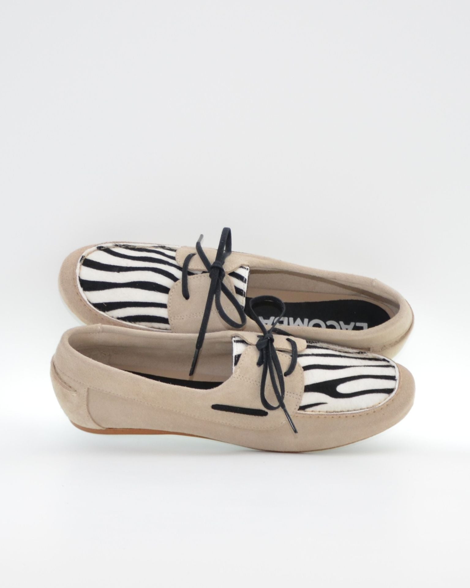 MOCASIN NAUTICO MUJER SERRAJE BEIGE ANIMAL PRINT GLADIOLUS