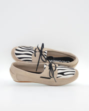 MOCASIN NAUTICO MUJER SERRAJE BEIGE ANIMAL PRINT GLADIOLUS