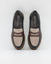 ZAPATO MOCASIN MUJER NEGRO MARRON TOPO PLANTILLA EXTRAIBLE PITILLOS 11564