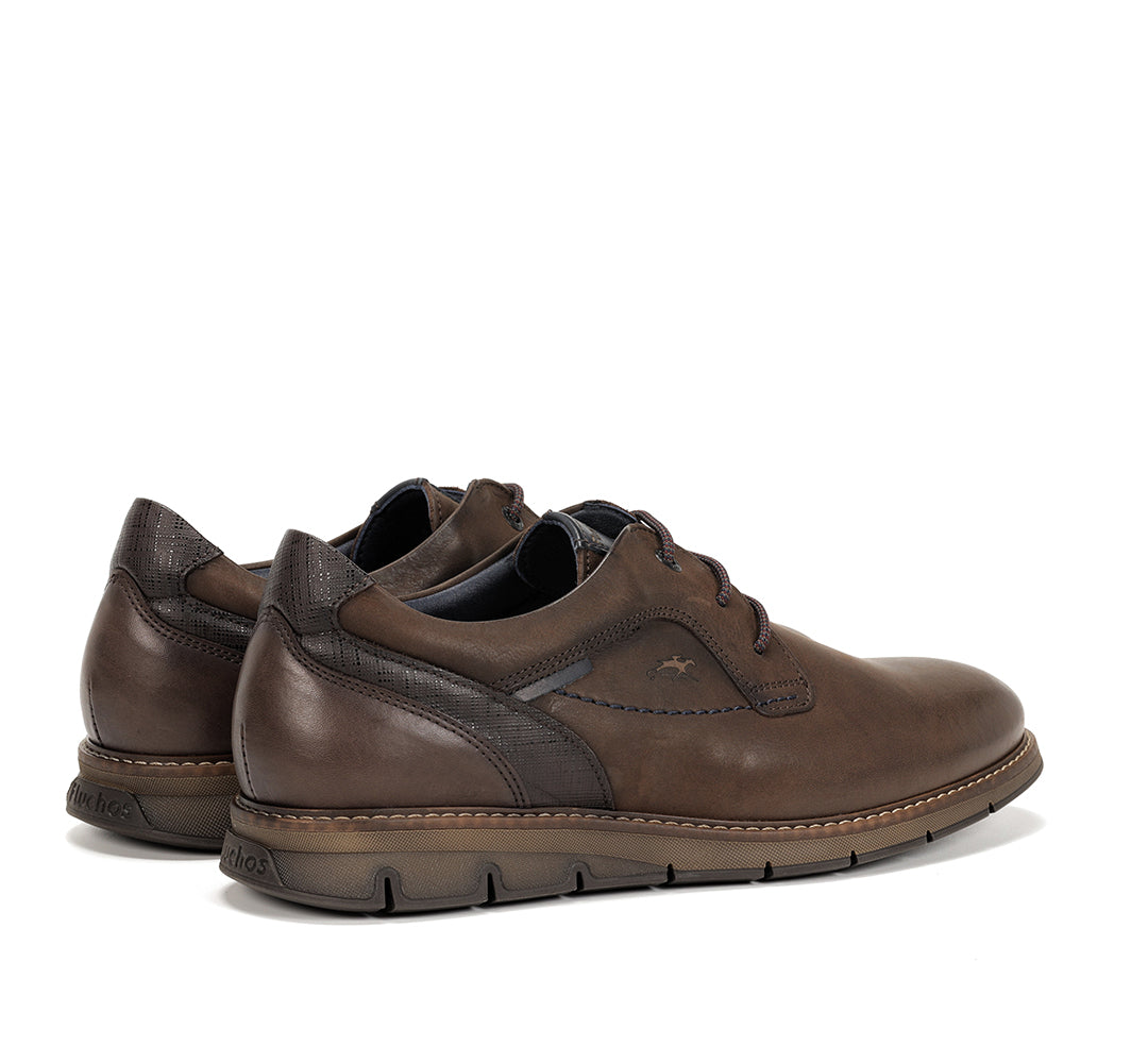 ZAPATO CASUAL MARRON ENGRADADO F0974 KIRO K.CAFÉ