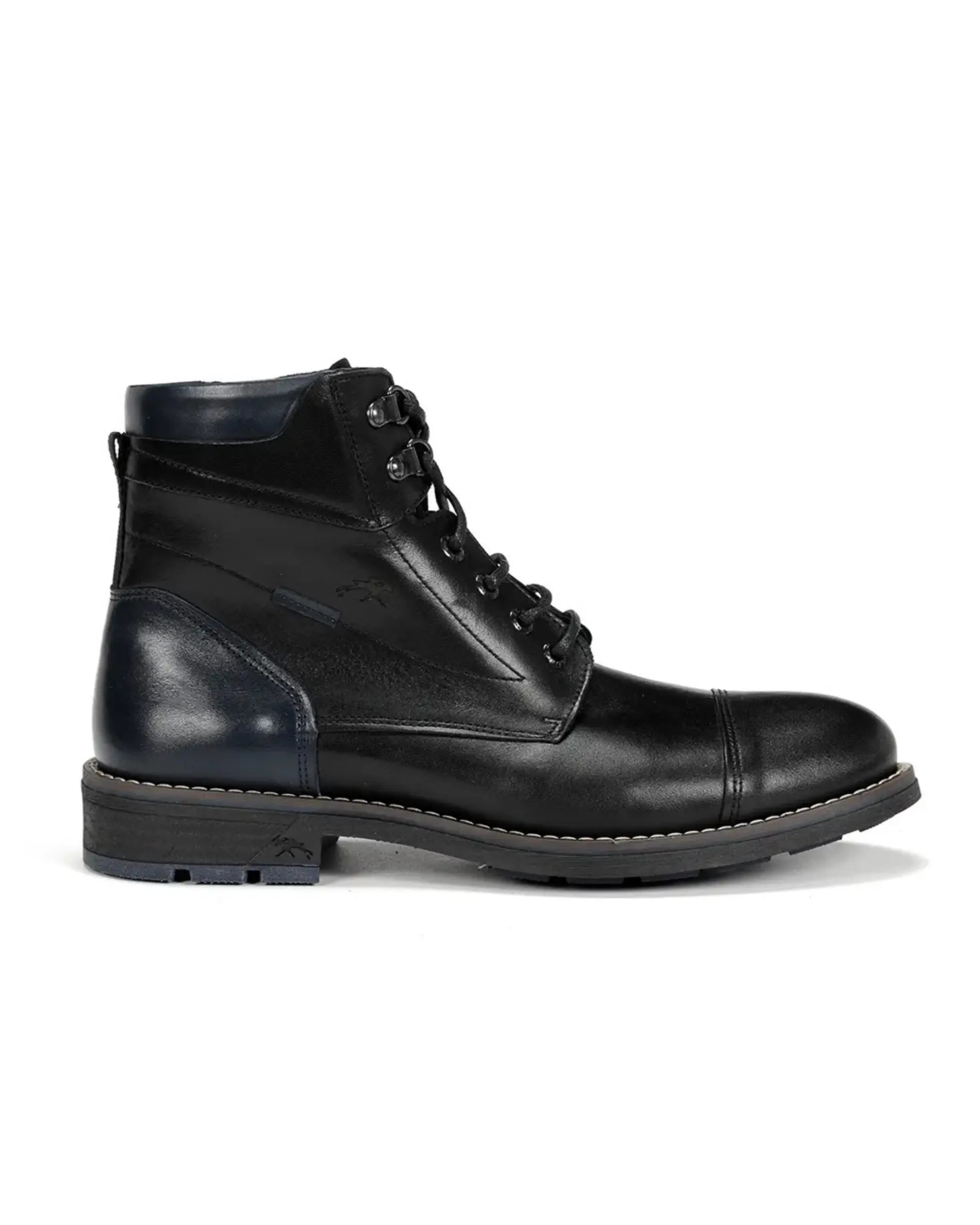 BOTA HOMBRE NEGRO FLUCHOS CON CORDONES Y CREMALLERA F1342 TERRY