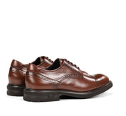 ZAPATO PICADO CORDON CUERO F0629 BELGAS CASTAÑO
