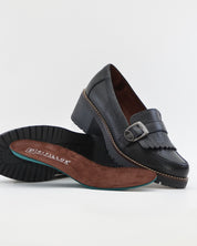 ZAPATO MOCASIN MUJER NEGRO PLANTILLA EXTRAIBLE PITILLOS 20522