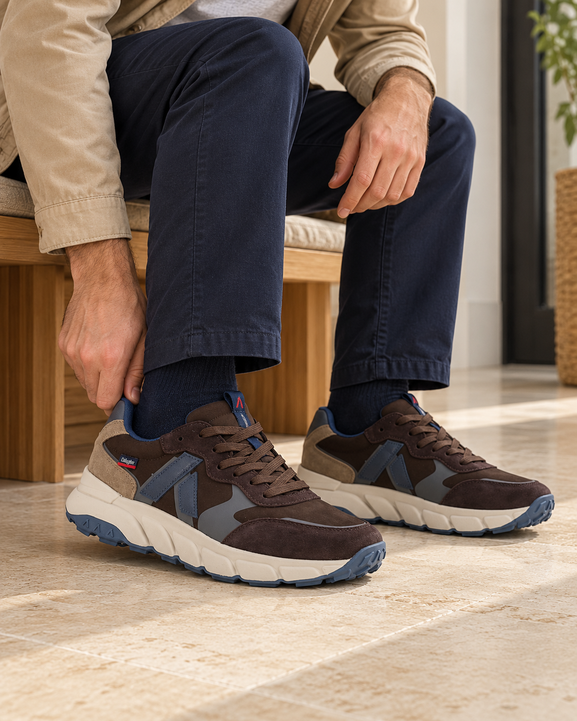 ZAPATO DE CORTE DEPORTIVO HOMBRE CALLAGHAN SERRAJE MARRON 63804 SUELA EXTRALIGHT