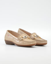 ZAPATO MOCASIN MUJER FLUCHOS COLOR PLATINO ADUNA F1920