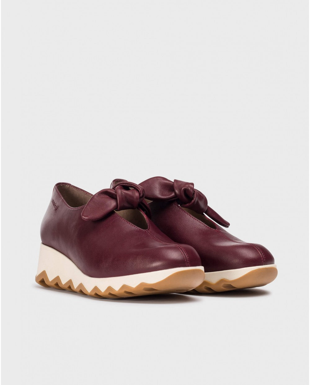 ZAPATOS CUÑA LAZO BURDEOS C7611