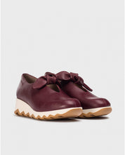 ZAPATOS CUÑA LAZO BURDEOS C7611