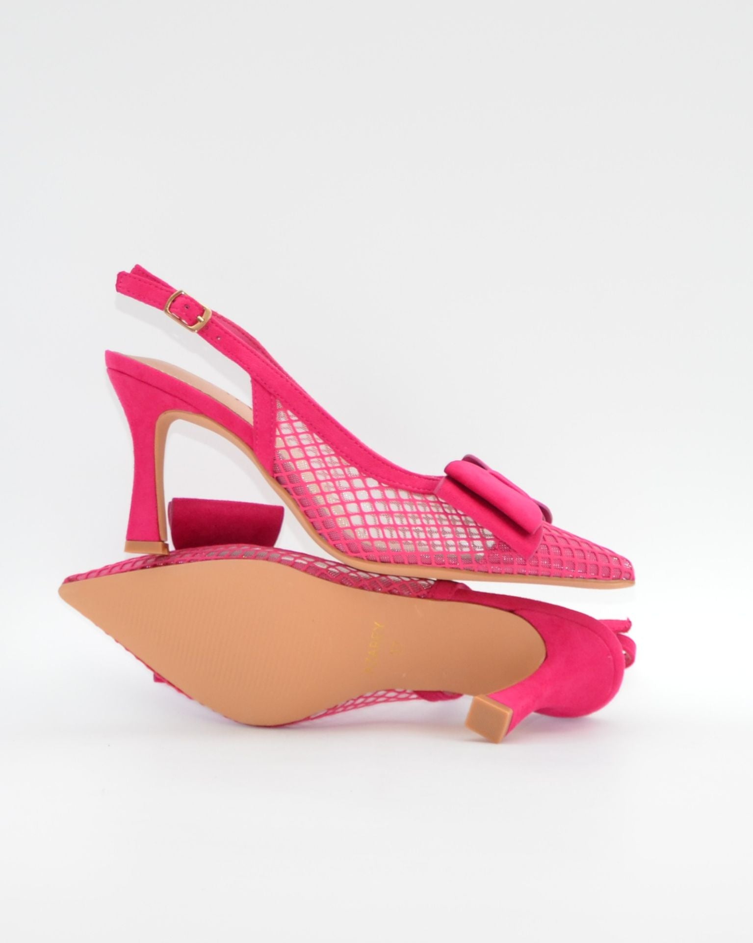 ZAPATO FIESTA MUJER DESTALONADO CON LAZO COLOR FUXIA AZAREY 613K933