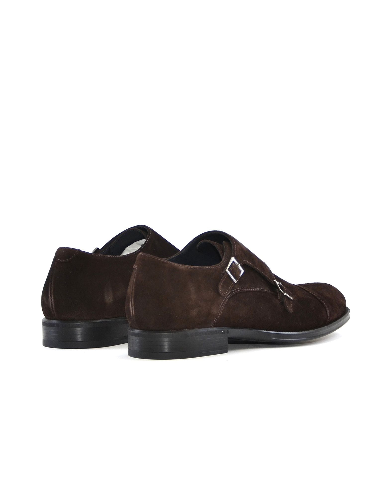 ZAPATO HOMBRE MONKSTRAP SERRAJE MARRON DOS HEBILLAS