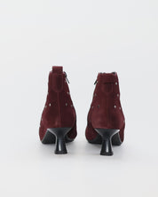 BOTIN MUJER TACON FINO SERRAJE BURDEOS CON TACHAS KAOLA 6690