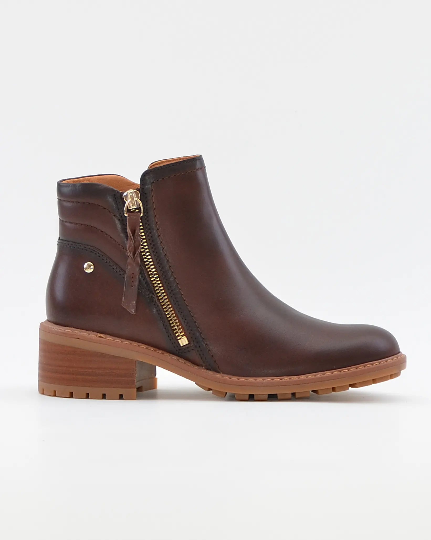 BOTIN MUJER TACON BAJO COLOR MARRON PIKOLINOS MEDINA W0D-8581 CAOBA