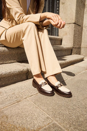 MOCASIN MUJER MARRON BEIG LACOMBA SEDUM