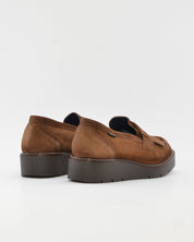 ZAPATO MOCASIN MUJER FLECOS SERRAJE CUERO DORKING by FLUCHOS D9782 TABACO