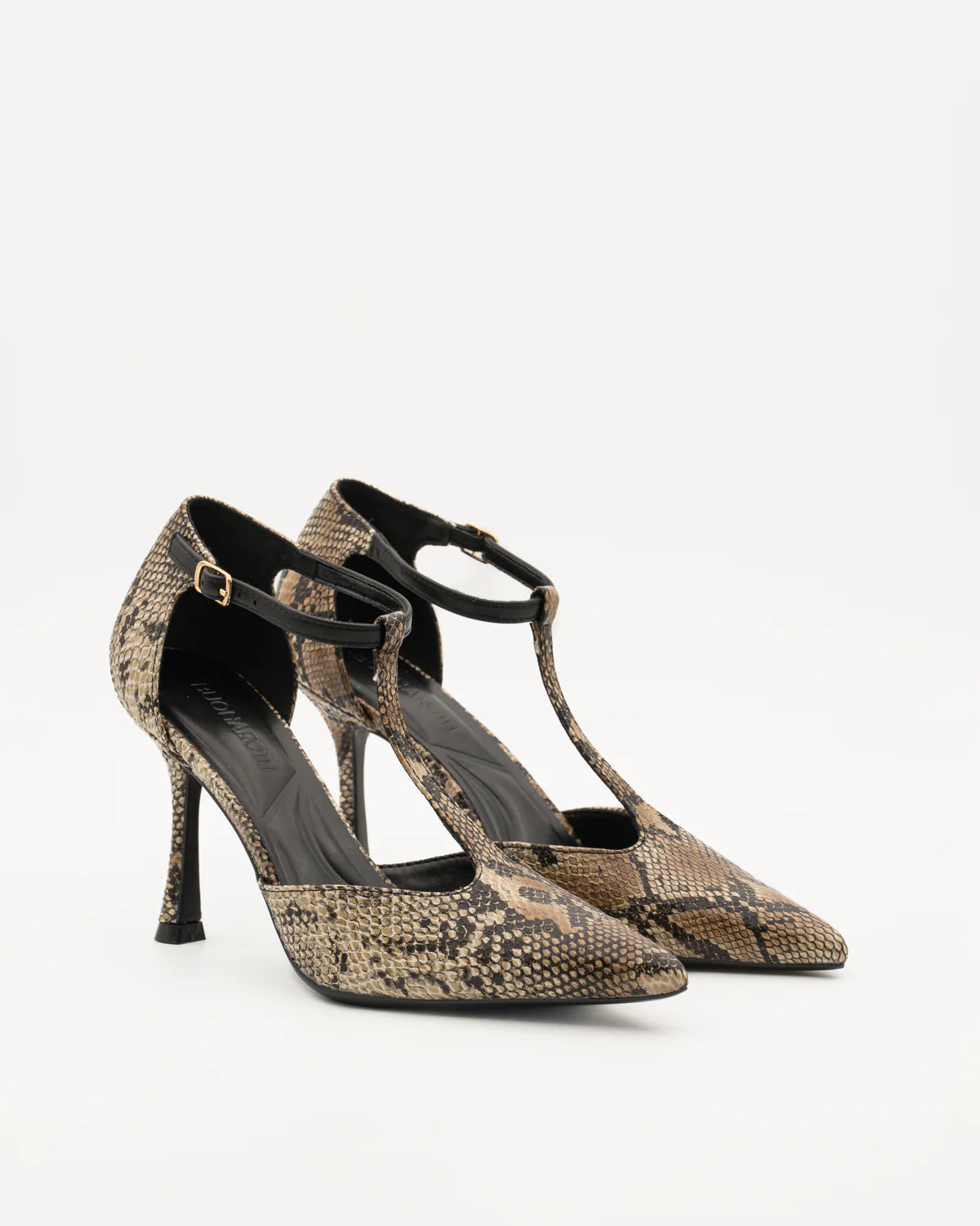 ZAPATOS DE TACON BEIGE B5471 SNAKE