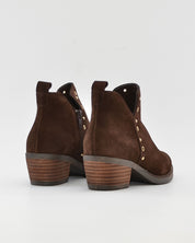 BOTIN MUJER COWBOY SERRAJE MARRÓN CHOCOLATE CON TACHAS KAOLA 3504