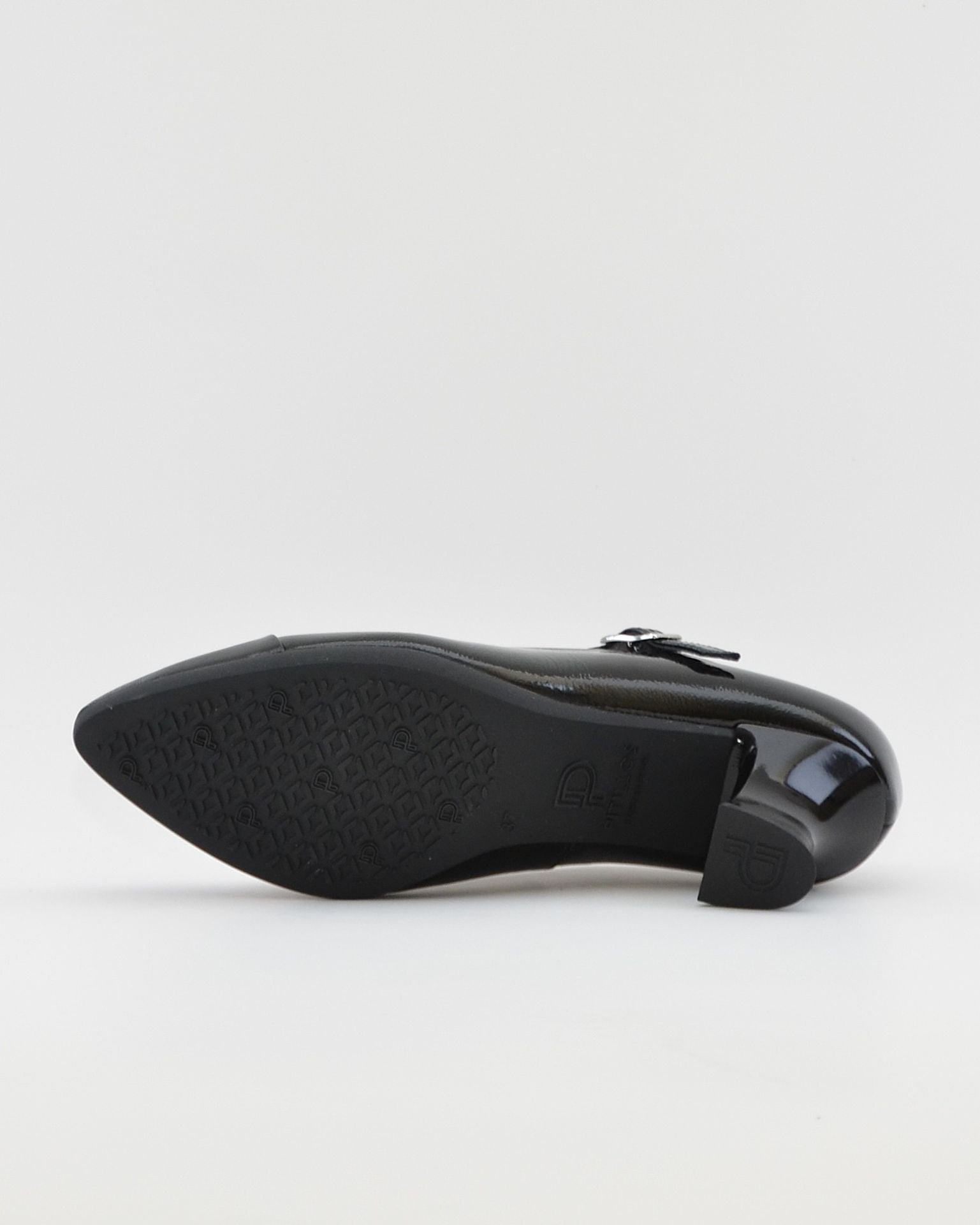 ZAPATO SALON MUJER CON PULSERA CHAROL NEGRO PLANTILLA EXTRAIBLE PITILLOS 11683