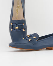 ZAPATO MOCASIN MUJER PLANO AZUL MARINO CAYETANO 17200