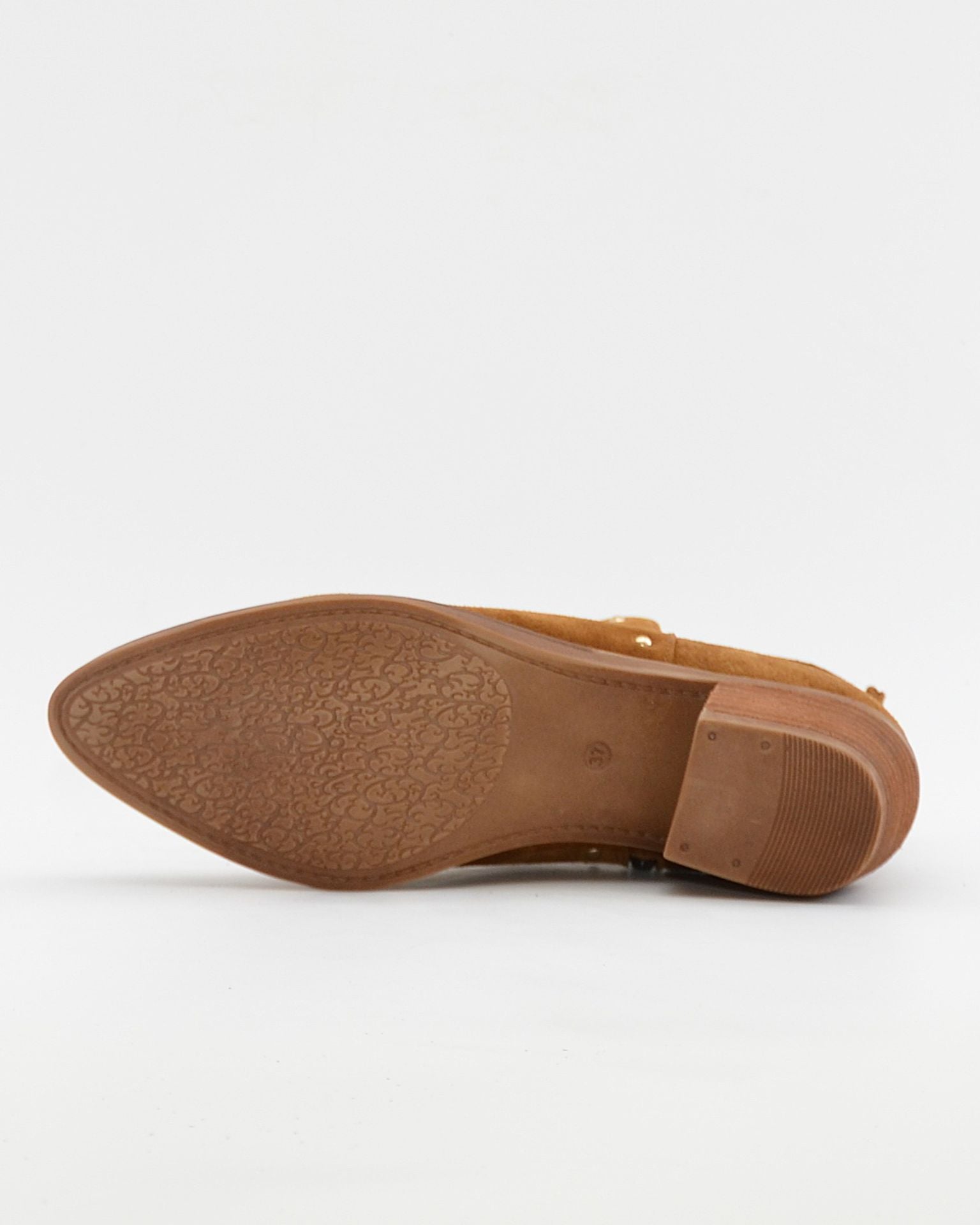 BOTIN MUJER COWBOY SERRAJE CUERO CON TACHAS KAOLA 3500