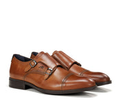 ZAPATO HOMBRE MONKTRAP DOS HEBILLAS COLOR CUERO F1838 ASGARD